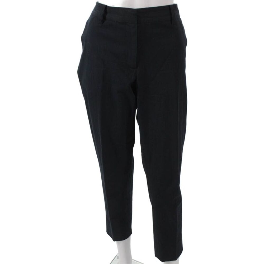 Becken Womens Black Ankle Pants Cotton Zip Closure Size 6